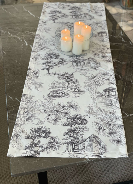 Farm House Table Runner - FineFamilyGoodsBlack