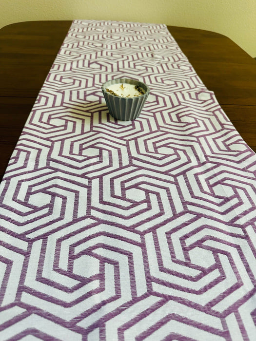 Modern Geometric Table Runner - FineFamilyGoodsPurple