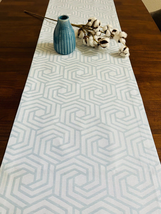 Modern Geometric Table Runner - FineFamilyGoodsBlue