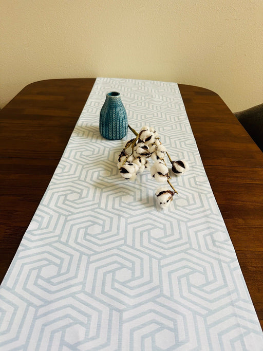 Modern Geometric Table Runner - FineFamilyGoodsBlue