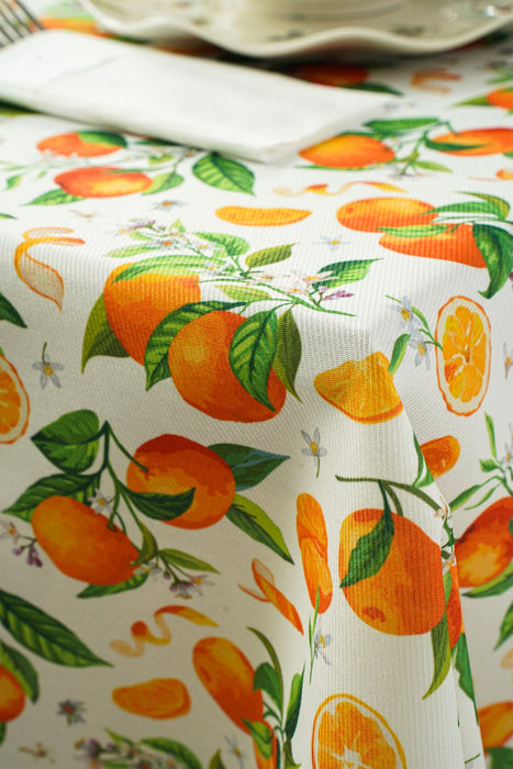 Orange Blossom Tablecloth - FineFamilyGoods59"x 94"