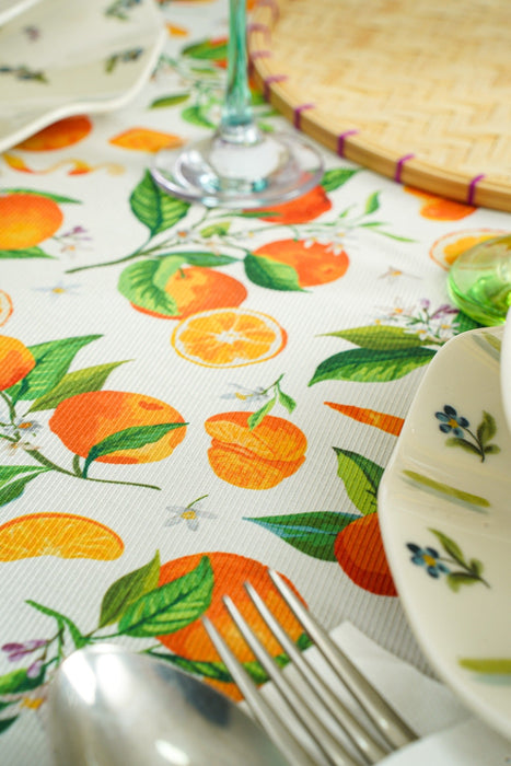 Orange Blossom Tablecloth - FineFamilyGoods59"x 94"