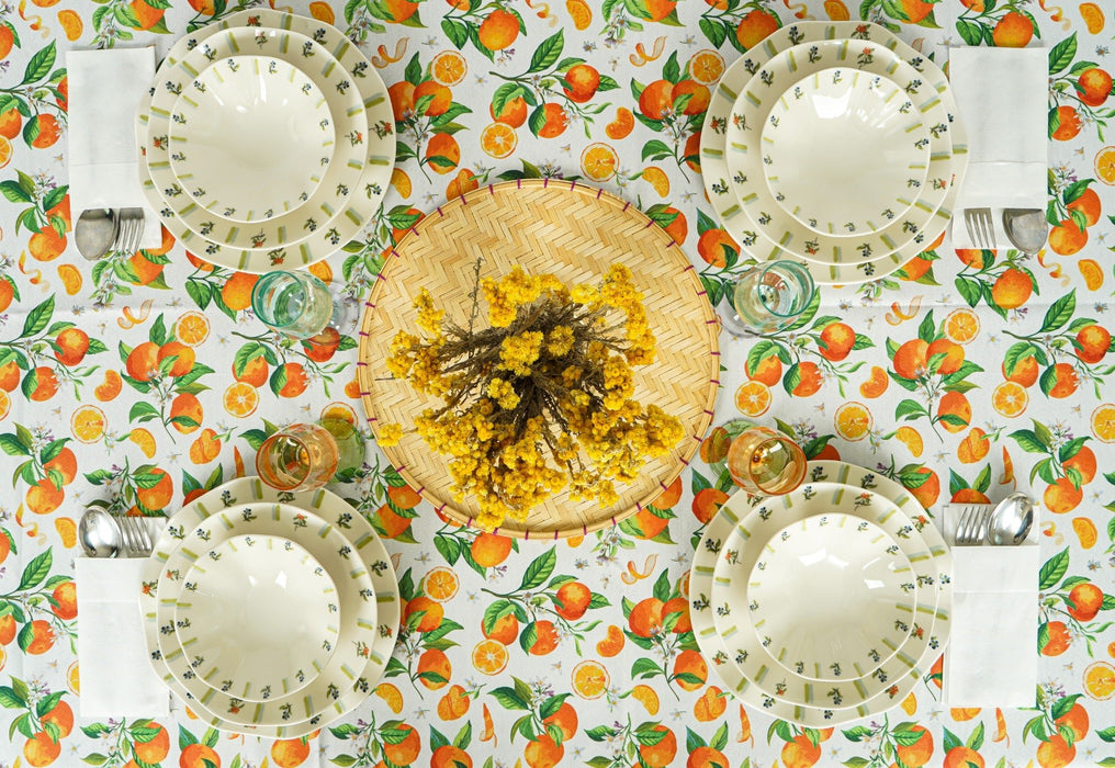 Orange Blossom Tablecloth - FineFamilyGoods59"x 94"