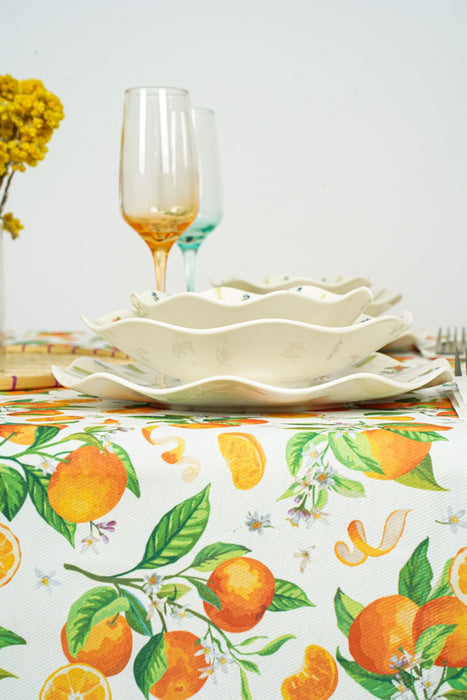 Orange Blossom Tablecloth - FineFamilyGoods59"x 94"