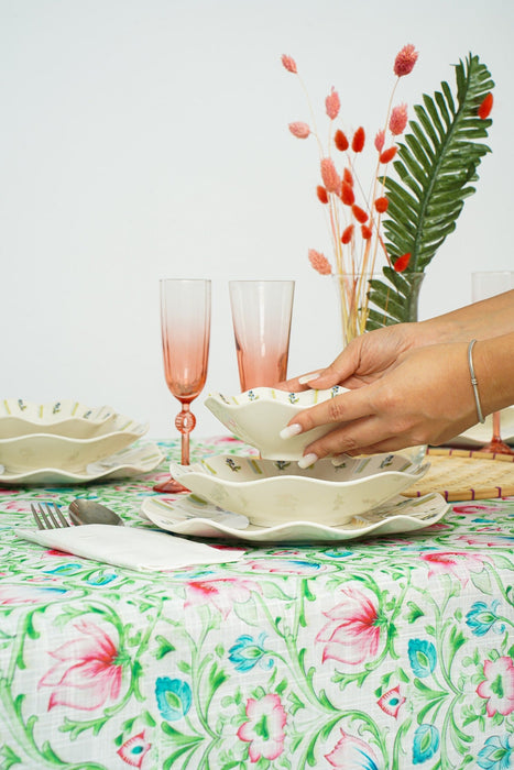 Pink and Green Floral Tablecloth - FineFamilyGoodstablecloth59"x 94"