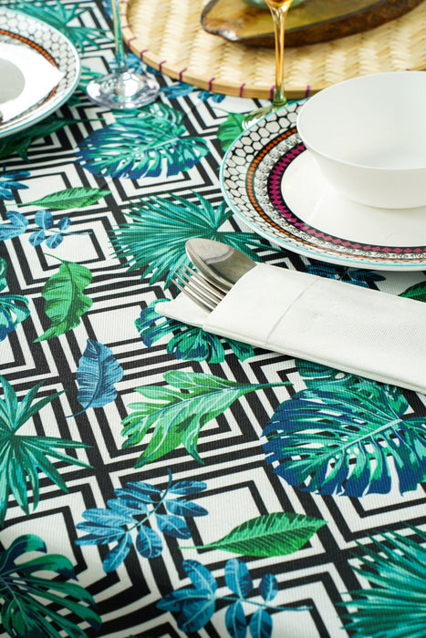 Tropical Geometric Tablecloth - FineFamilyGoods59"x 94"