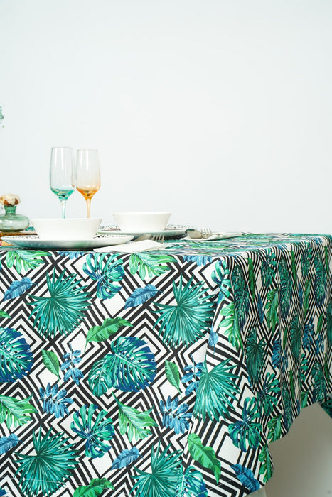 Tropical Geometric Tablecloth - FineFamilyGoods59"x 94"
