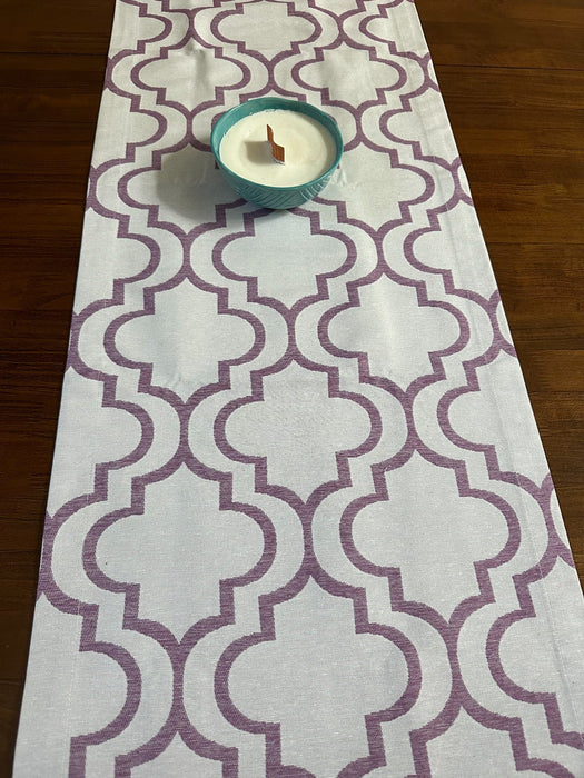 Vintage Geometric Table Runner - FineFamilyGoodsPurple