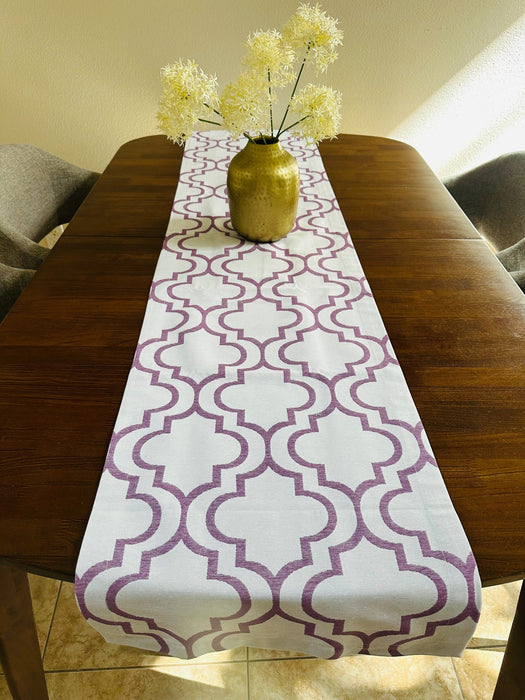 Vintage Geometric Table Runner - FineFamilyGoodsPurple