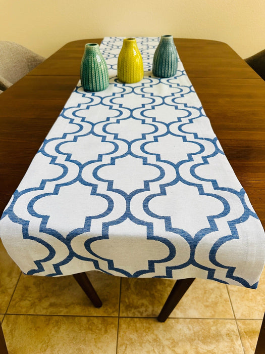 Vintage Geometric Table Runner - FineFamilyGoodsNavy