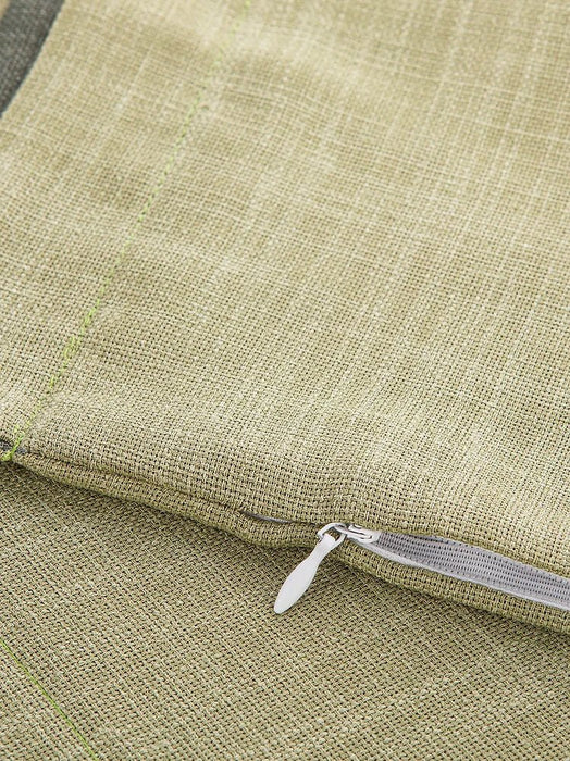 Capri Cushion Cover- Olive & Khaki - FineFamilyGoods