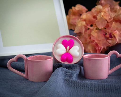 Ceramic Heart-Handle Pink Espresso Cup - FineFamilyGoods