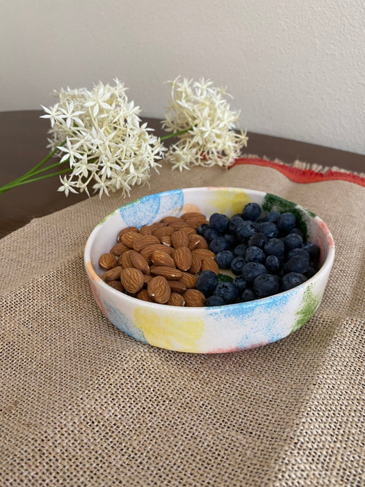 Ceramic Vibrant Footed Plate - FineFamilyGoods