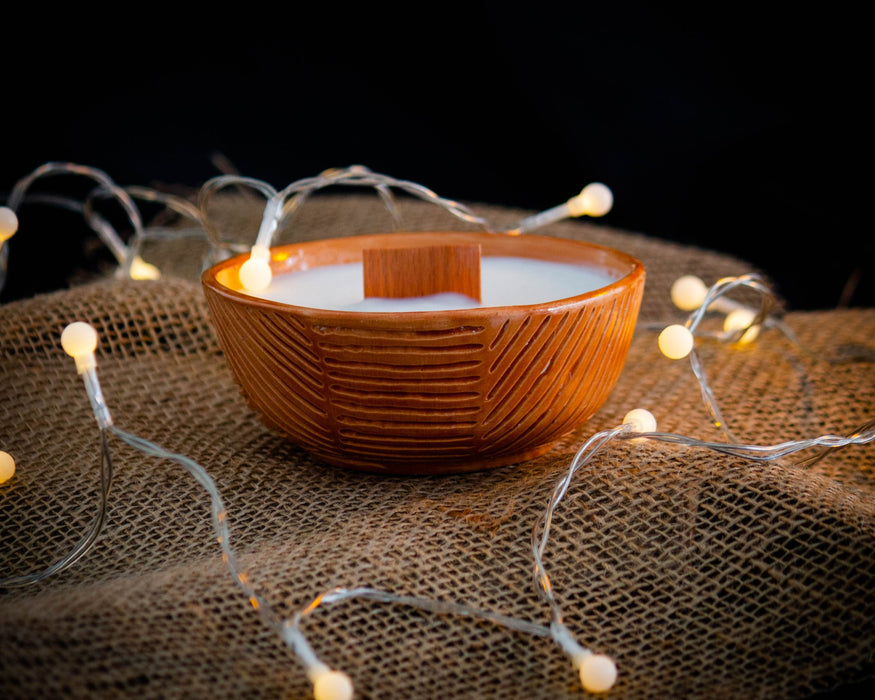 Coconut Scent Handmade Ceramic Soy Wax Candle - FineFamilyGoods