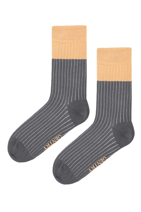 Gray Ribbed Socks - FineFamilyGoodsMedium (7-9)