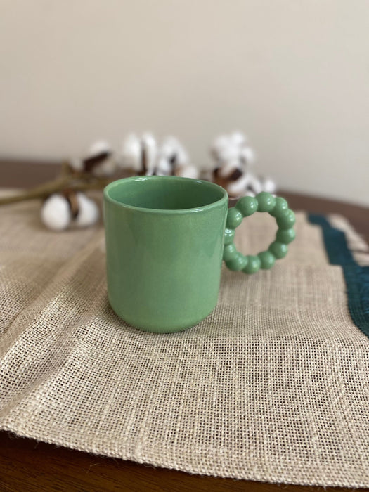 Green Pearl Handle Ceramic Coffee Mug - FineFamilyGoods