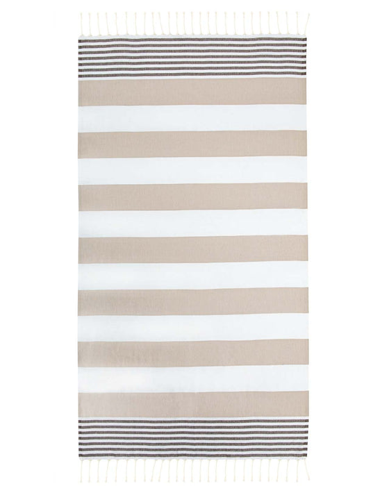 Peshtemal Towel Cappuccino Stripe - FineFamilyGoods