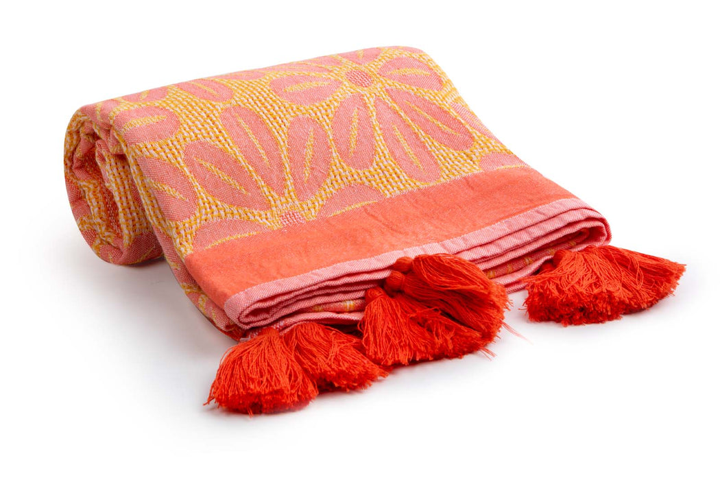 Peshtemal Towel Daisy Orange - FineFamilyGoods