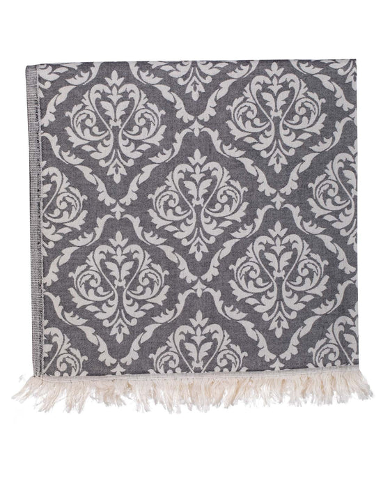 Peshtemal Towel Damask Black - FineFamilyGoods