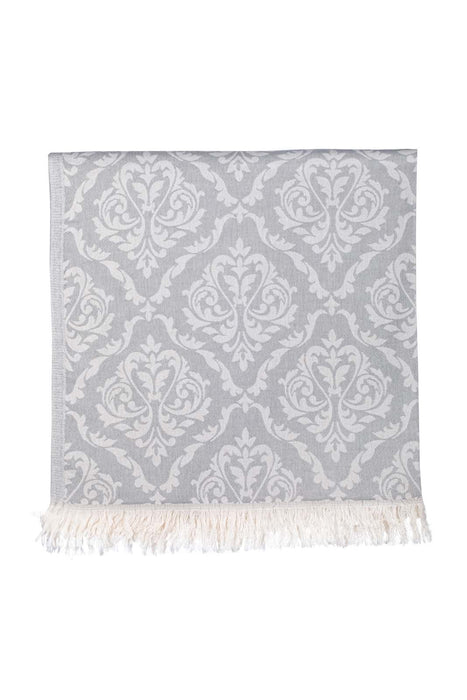 Peshtemal Towel Damask Gray - FineFamilyGoods