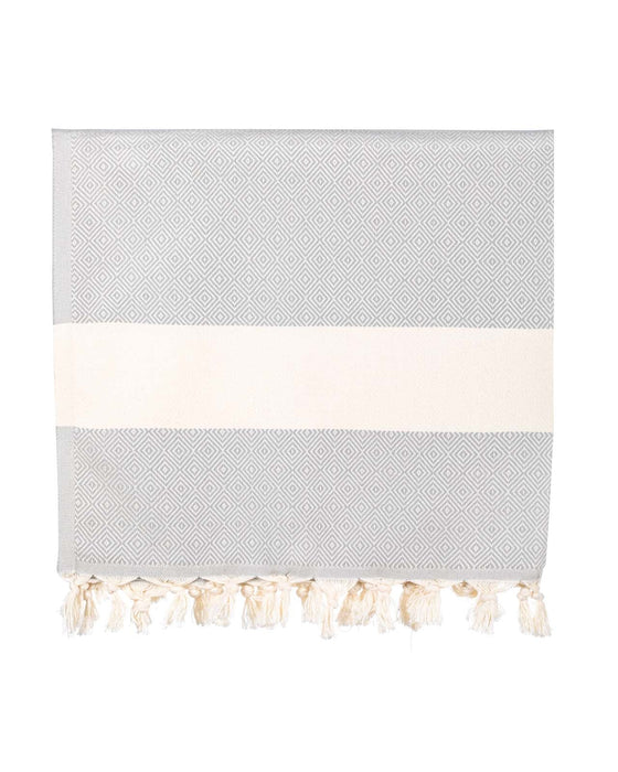 Peshtemal Towel Diamond Throw Gray - FineFamilyGoods