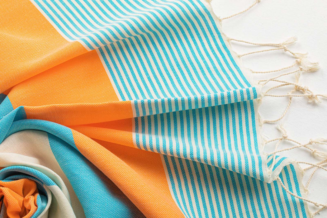 Peshtemal Towel Marine Orange - FineFamilyGoods