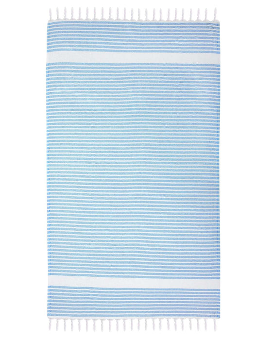 Peshtemal Towel Narrow Stripe Light Blue - FineFamilyGoods