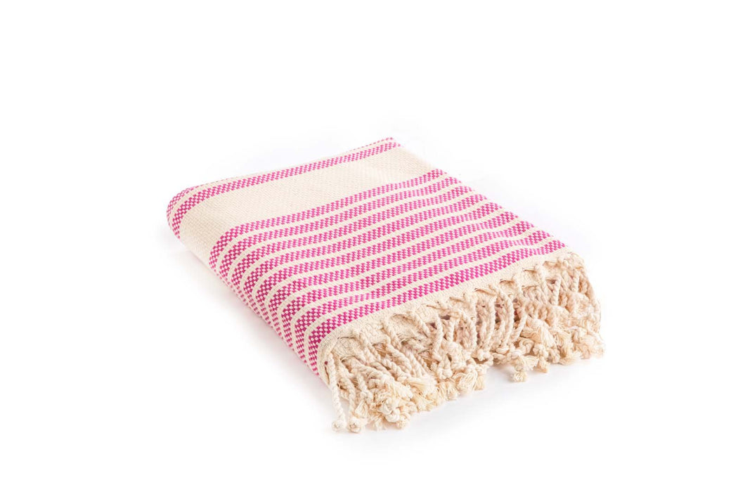 Peshtemal Towel Narrow Stripe Pink - FineFamilyGoods