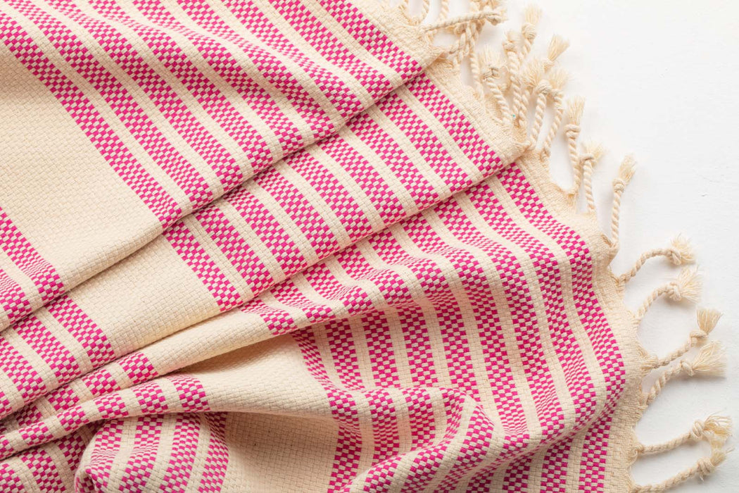 Peshtemal Towel Narrow Stripe Pink - FineFamilyGoods