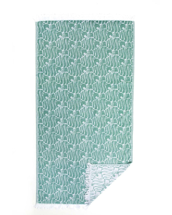 Peshtemal Towel Ocean Green - FineFamilyGoods
