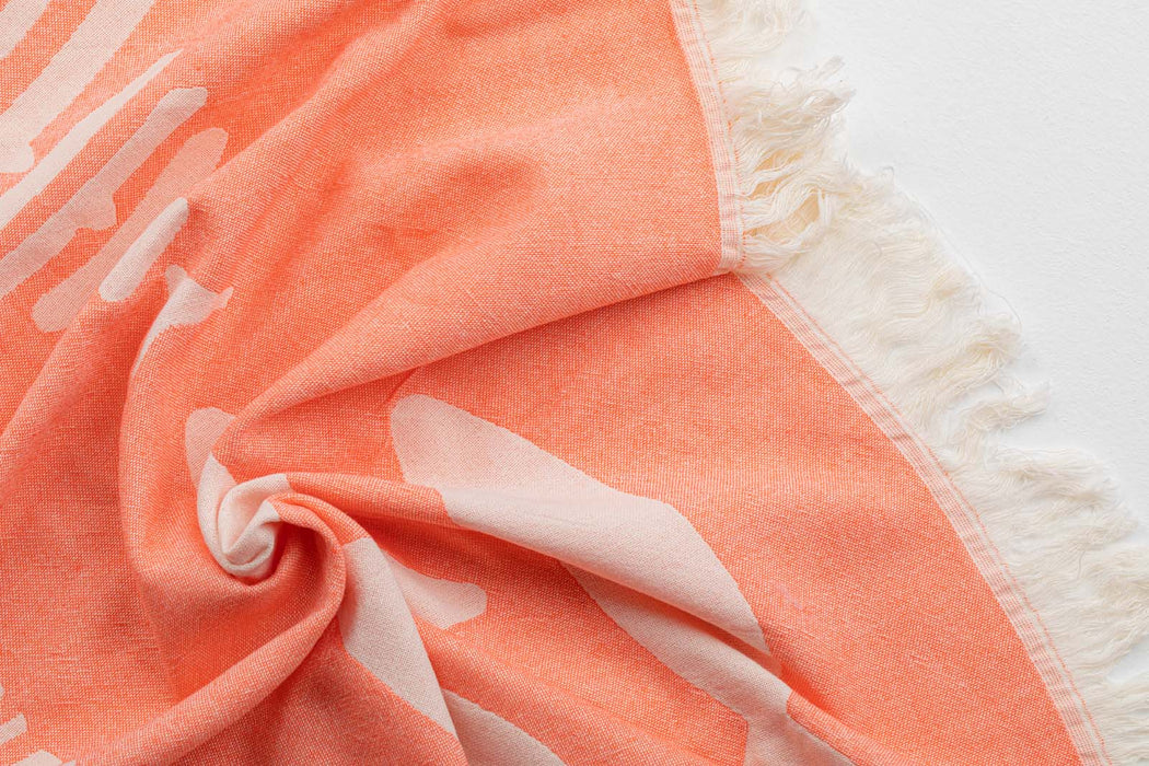 Peshtemal Towel Salt Life Orange - FineFamilyGoods