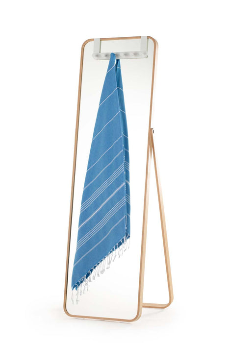 Peshtemal Towel White Stripe Blue - FineFamilyGoods