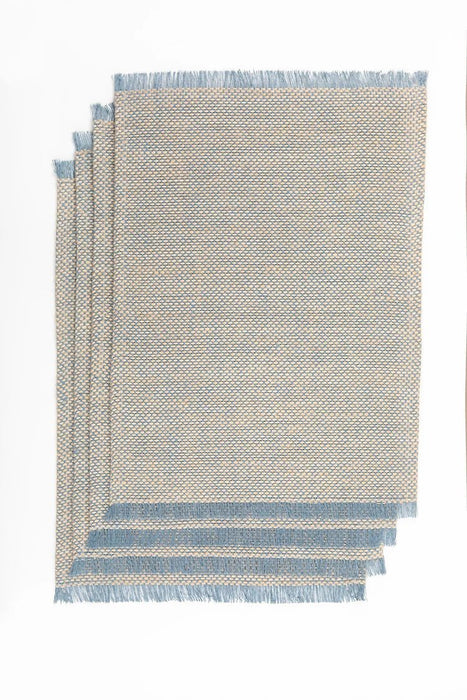 Placemat Panama with Indigo Fringe - FineFamilyGoods