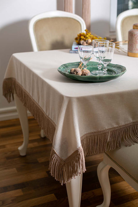 Tablecloth Lissa- Beige - FineFamilyGoods