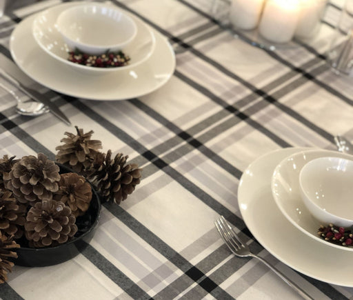 Tablecloth Scotch- Black & Gray - FineFamilyGoods