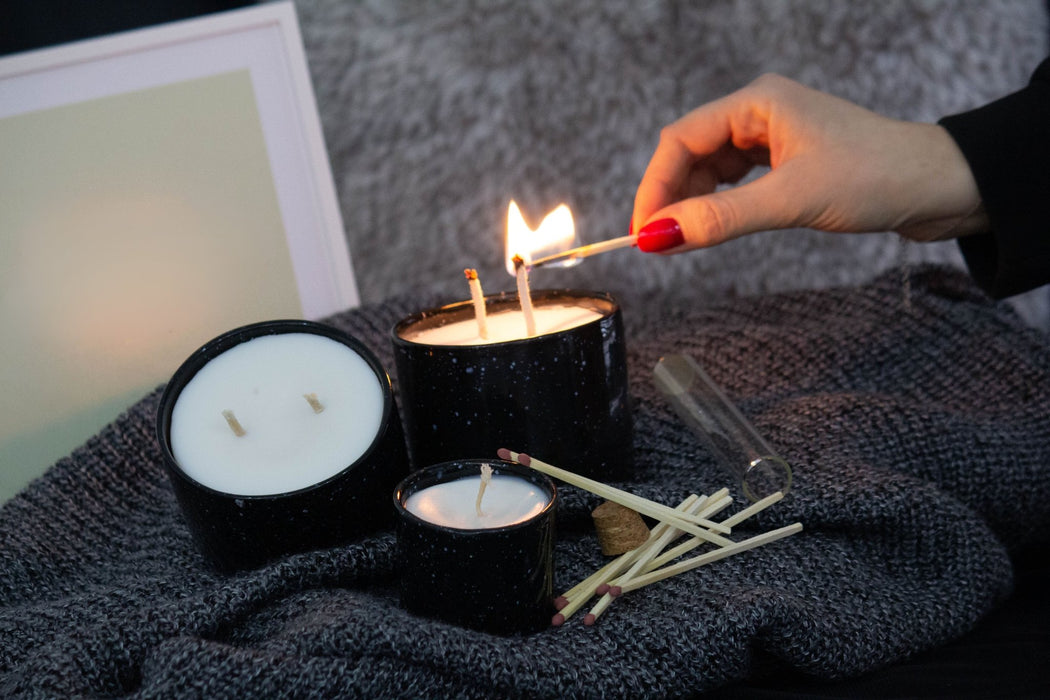 Vanilla Scent Handmade Ceramic Soy Wax Candle - FineFamilyGoods