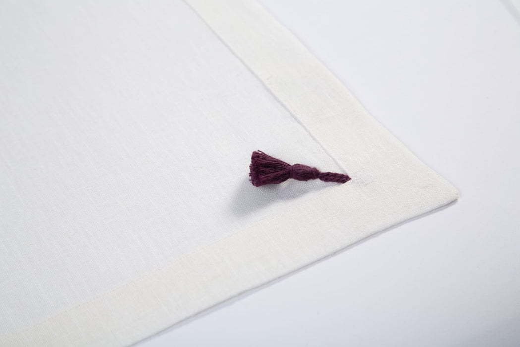 Vintage Placemat with Purple Tassels - FineFamilyGoods