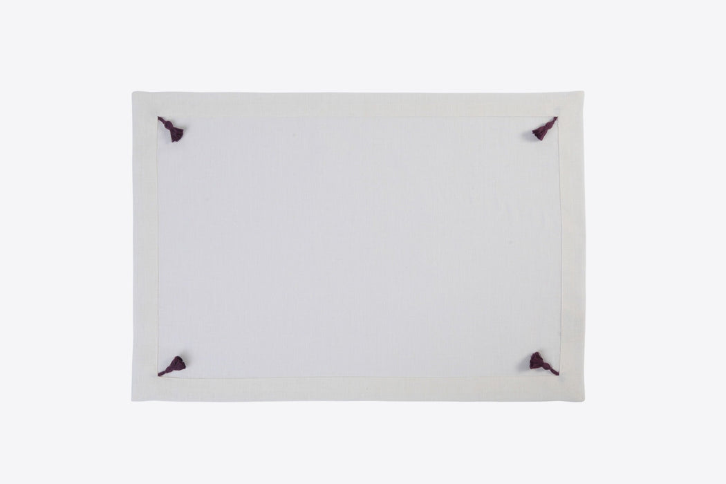 Vintage Placemat with Purple Tassels - FineFamilyGoods