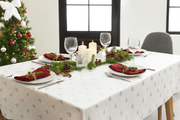 Christmas Tree Tablecloth - White & Silver - FineFamilyGoods59"x 94"
