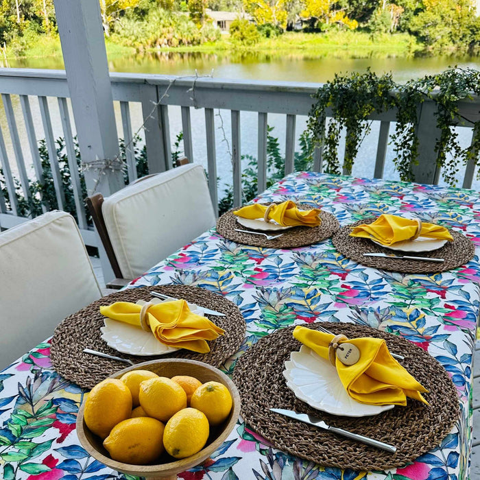 Colorful Autumn Leaves Tablecloth - FineFamilyGoods70" Round