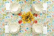 Floral Tablecloth in Green, Blue, Orange and Pink - FineFamilyGoodstablecloth59"x 94"