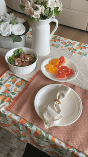 Orange Blossom Tablecloth - FineFamilyGoods59"x 94"