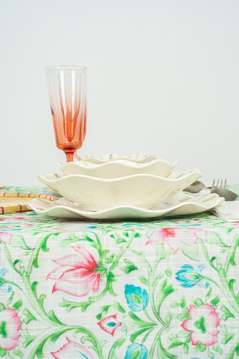 Pink and Green Floral Tablecloth - FineFamilyGoodstablecloth59"x 94"