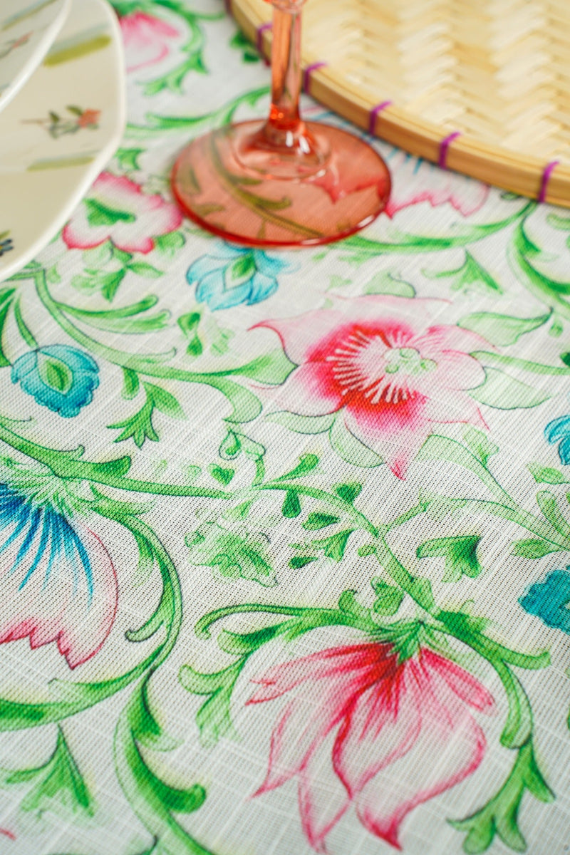 Pink and Green Floral Tablecloth - FineFamilyGoodstablecloth59"x 94"