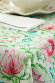 Pink and Green Floral Tablecloth - FineFamilyGoodstablecloth59"x 94"