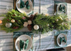 Striped Table Set - Emerald Green and White - FineFamilyGoods63" x 94"