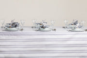 White and Gray Tablecloth - FineFamilyGoods63" x 94"