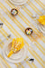 White and Yellow Tablecloth - FineFamilyGoods