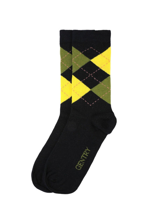 Argyle Style and Classic Cream Socks Set of 2 - FineFamilyGoodsMedium (7 - 9)