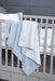 Baby Blanket Tricot Double Cotton Blue - FineFamilyGoods